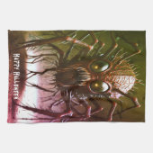 Rode Monster Halloween Keuken Handdoeken (Horizontaal)