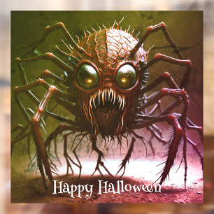 Rode Monster Halloween Ruitstickers Raamsticker