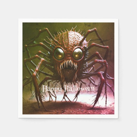 Rode Monster Halloween Servetten (Voorkant)