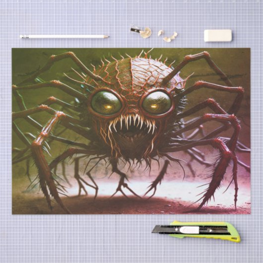 Rode Monster Halloween Tissue Paper Tissuepapier (Craft)