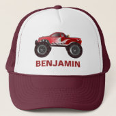 Rode Monster Truck Kinderen Trucker Pet (Voorkant)