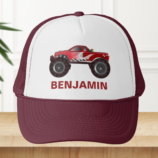 Rode Monster Truck Kinderen Trucker Pet