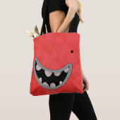 rode monsterlijke canvas tas (Dichtbij)