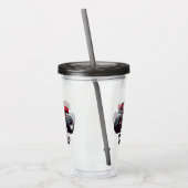 Rode monsterwagen acryl drinkbeker (Links)