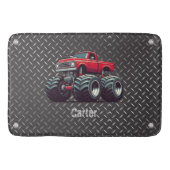 Rode monsterwagen badmat (Voorkant)