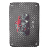 Rode monsterwagen badmat (Voorkant Verticaal)