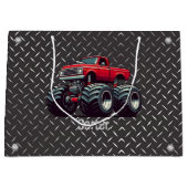 Rode monsterwagen groot cadeauzakje (Voorkant)