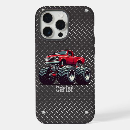 Rode monsterwagen iPhone hoesje (Achterkant)