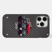 Rode monsterwagen iPhone hoesje (Achterkant horizontaal)