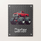 Rode monsterwagen legpuzzel (Verticaal)