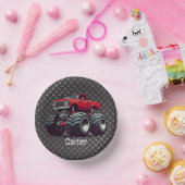 Rode monsterwagen papieren kommen (Feest)