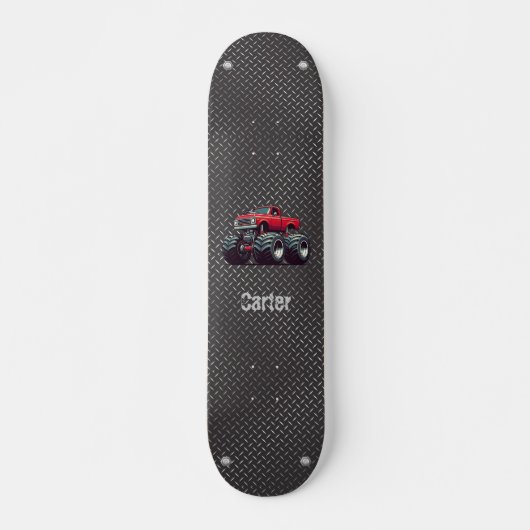 Rode monsterwagen persoonlijk skateboard (Voorkant)