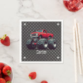 Rode monsterwagen servet (Insitu)