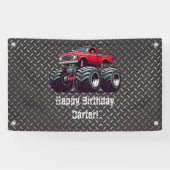 Rode monsterwagen spandoek (Horizontaal)