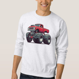 Rode monsterwagen trui