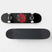 Rode Mooie Bloem Persoonlijk Skateboard (Horizontaal)