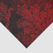 Rode mooie Gothic Victoriaans Damask Vintage Tissuepapier (Detail)