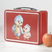 Rode Moppige Vogel Broers en Zusters Lunchbox (In situ)