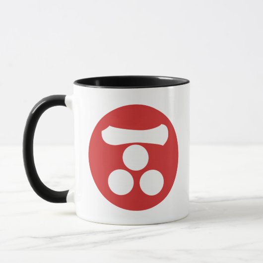  Rode Mori Japan Samurai Mon Oosterse Kunst Mok (Links)