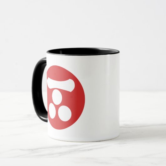  Rode Mori Japan Samurai Mon Oosterse Kunst Mok (Voorkant links)