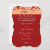 Rode moslimbruiloft of -Verloving Kaart (Achterkant)