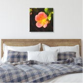Rode Mosroos Bloem Canvasprint Canvas Afdruk (Insitu (Slaapkamer))