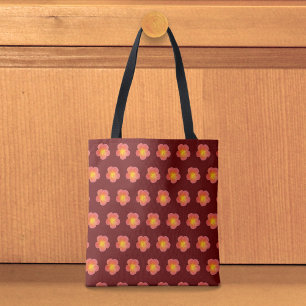 Rode Mosroos Naadloos Patroon Boodschappentas Tote Bag