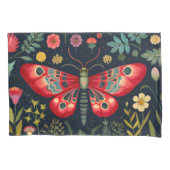 Rode mot in de nachttuin kussensloop (Voorkant)