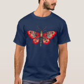Rode mot in de nachttuin t-shirt (Voorkant)