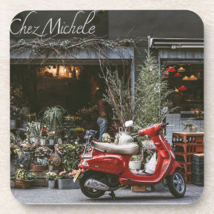  rode motor scooter bier onderzetter