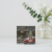  rode motor scooter klantenkaartje (Staand voorkant)