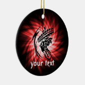 Rode Motorcross Keramisch Ornament (Rechts)