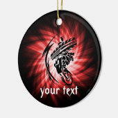 Rode Motorcross Keramisch Ornament (Links)