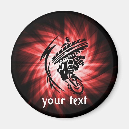 Rode Motorcross Magneet (Voorkant)