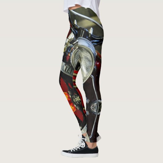 Rode motorfiets Bike Garage Leggings (Links)