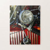 Rode motorfiets Bike Garage Legpuzzel (Verticaal)