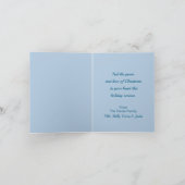 Rode motorfiets met kerstverlichting Holiday Kaart (Binnen)