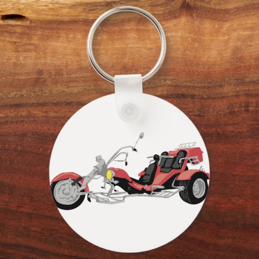 rode motorfiets sleutelhanger (Voorkant)