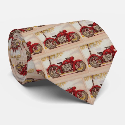  rode motorfiets stropdas (Opgerold)