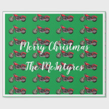 Rode motorfietsen op groene kerst