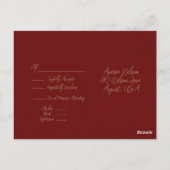 Rode mousserende Rozen op goudkleurige bijbelpagin Briefkaart (Achterkant)