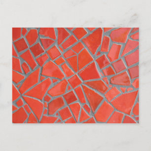 Rode mozaïek briefkaart