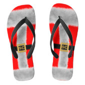 Rode Mr. Claus Kerstpak Kerstmis in juli Feestelij Teenslippers (Voetbed)