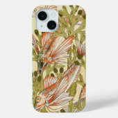 Rode Mullet Vis en Koraal Illustratie Art Case-Mate iPhone Case (Achterkant)