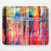 Rode Multicolor Deuren Muismat (Voorkant)