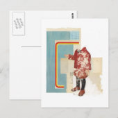 Rode munt briefkaart (Voorkant / Achterkant)