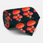 RODE MUSHROOMS STROPDAS (PASTEL ART) (Opgerold)