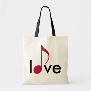 rode musical note love tote bag