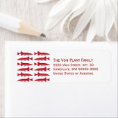 Rode muskie vis etiket (Insitu)