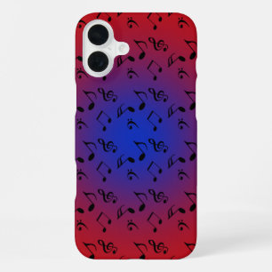rode muziek blauwe maan iPhone 16 plus hoesje